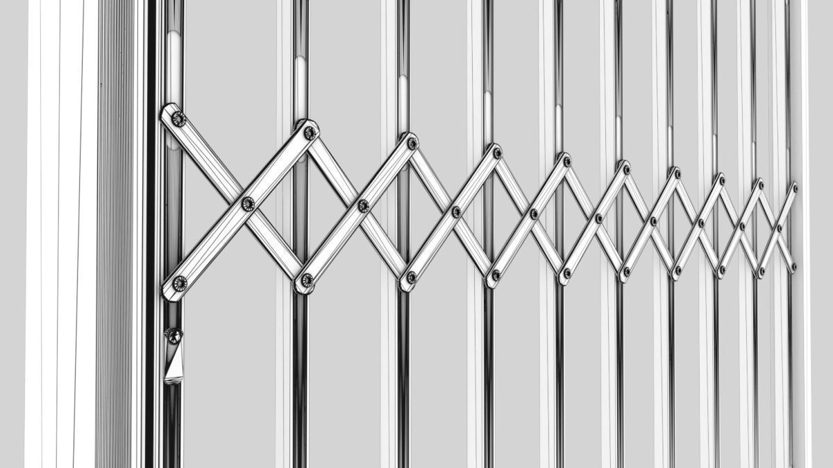 Trellis security gate 3D model_5