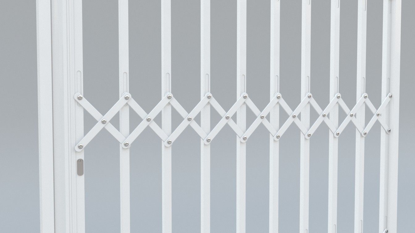 Trellis security gate 3D model_4