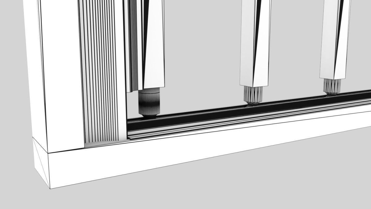 Trellis security gate 3D model_2