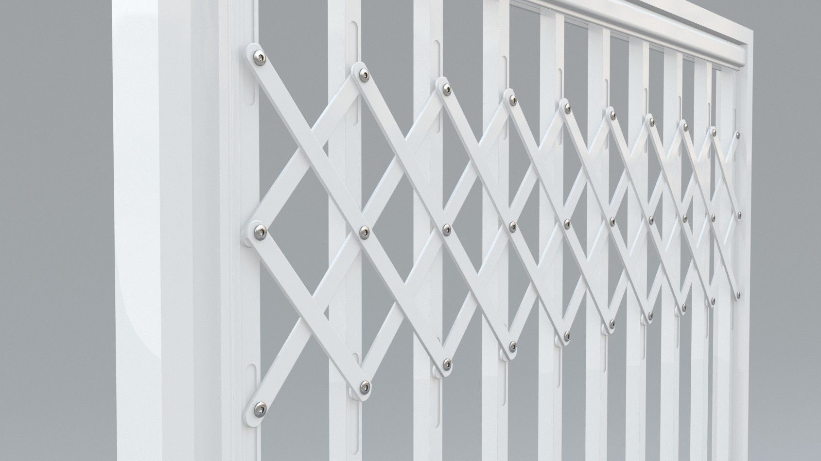 Trellis security gate 3D model_8