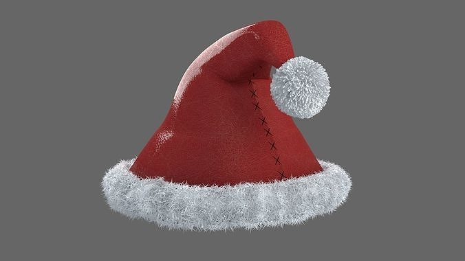 Xmas Hat game ready Low-poly 3D model