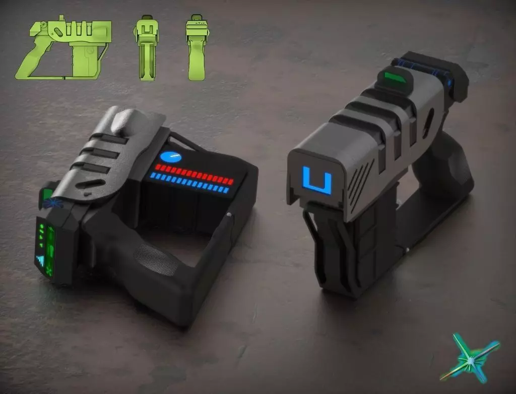Laser pistol 3D model