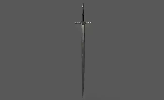 Witcher-Style Sword Low-poly 3D model