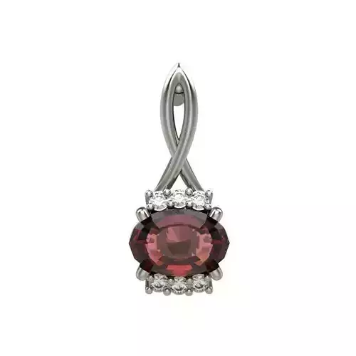  Women earrings with gem and diamonds 3dm stl vintage 3D print model