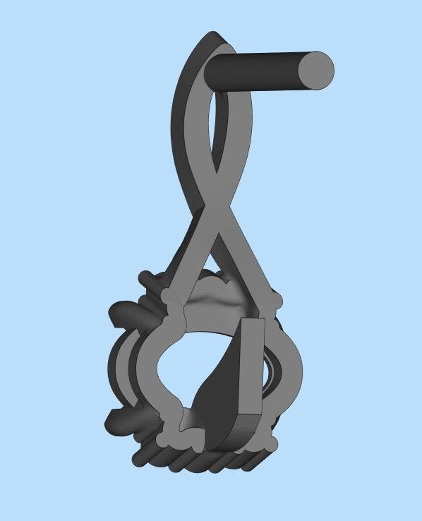 Women earrings with gem and diamonds 3dm stl vintage 3D print model_13