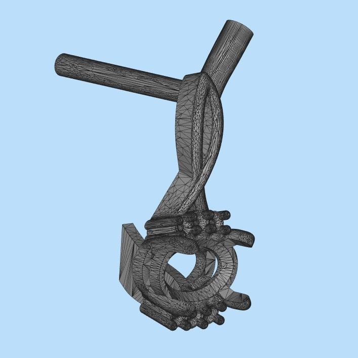 Women earrings with gem and diamonds 3dm stl vintage 3D print model_16