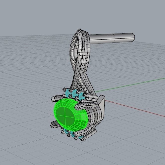 Women earrings with gem and diamonds 3dm stl vintage 3D print model_8