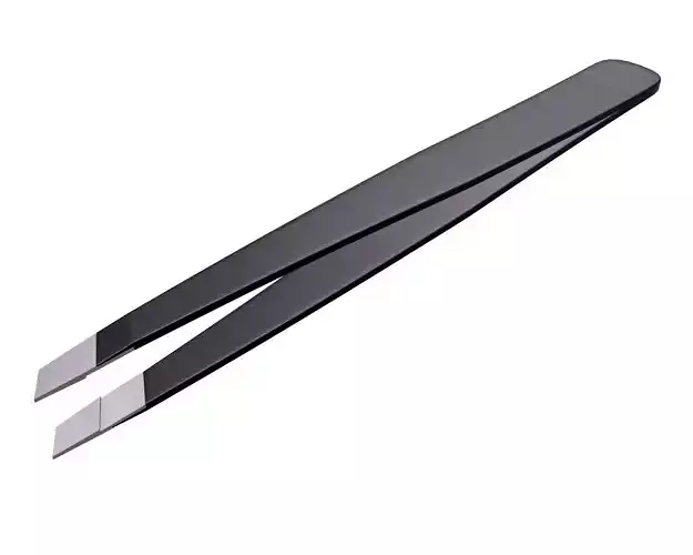 Stainless Steel Slant Tweezer 3D model