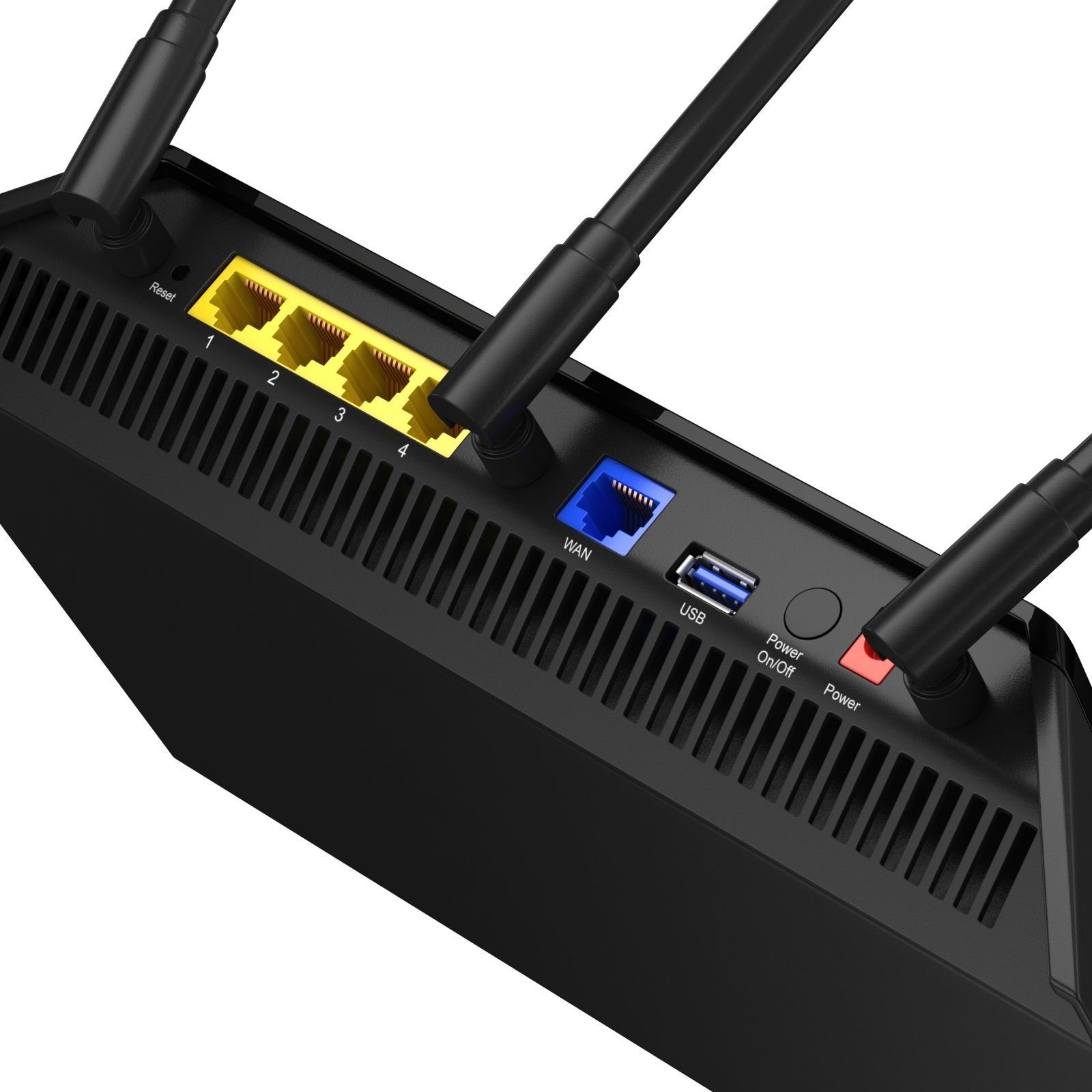 NETGEAR R6700 Nighthawk AC1750 Smart WiFi Router  Ethernet 3D model_9