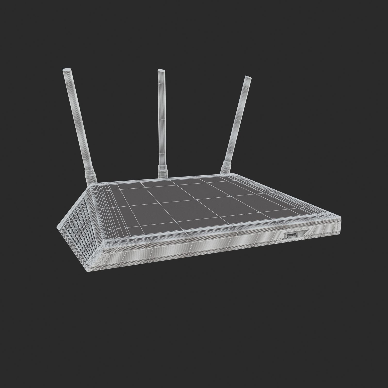 NETGEAR R6700 Nighthawk AC1750 Smart WiFi Router  Ethernet 3D model_11