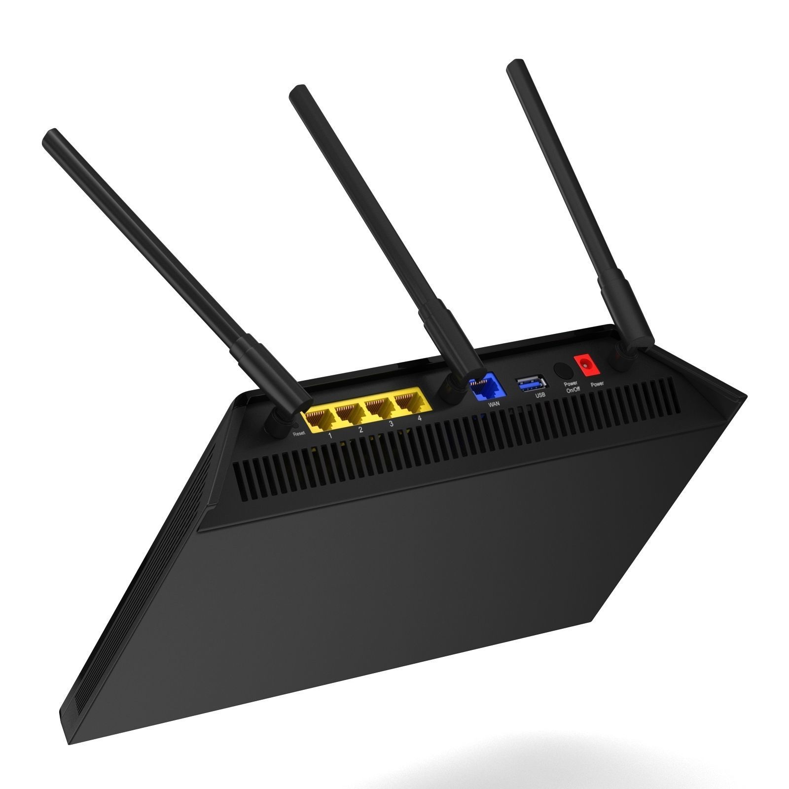 NETGEAR R6700 Nighthawk AC1750 Smart WiFi Router  Ethernet 3D model_7