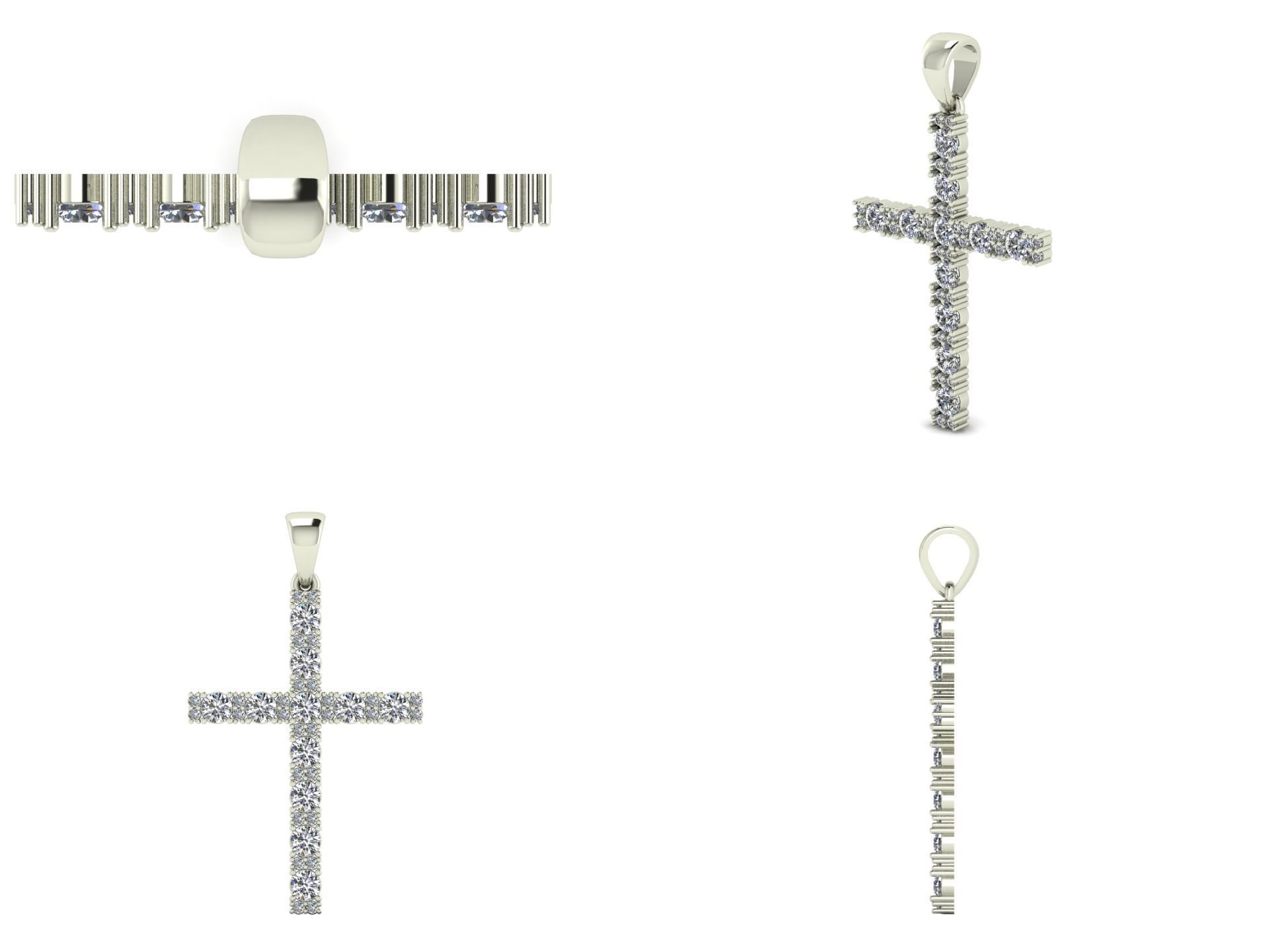 Pendant sm 3 cross 3D print model_1