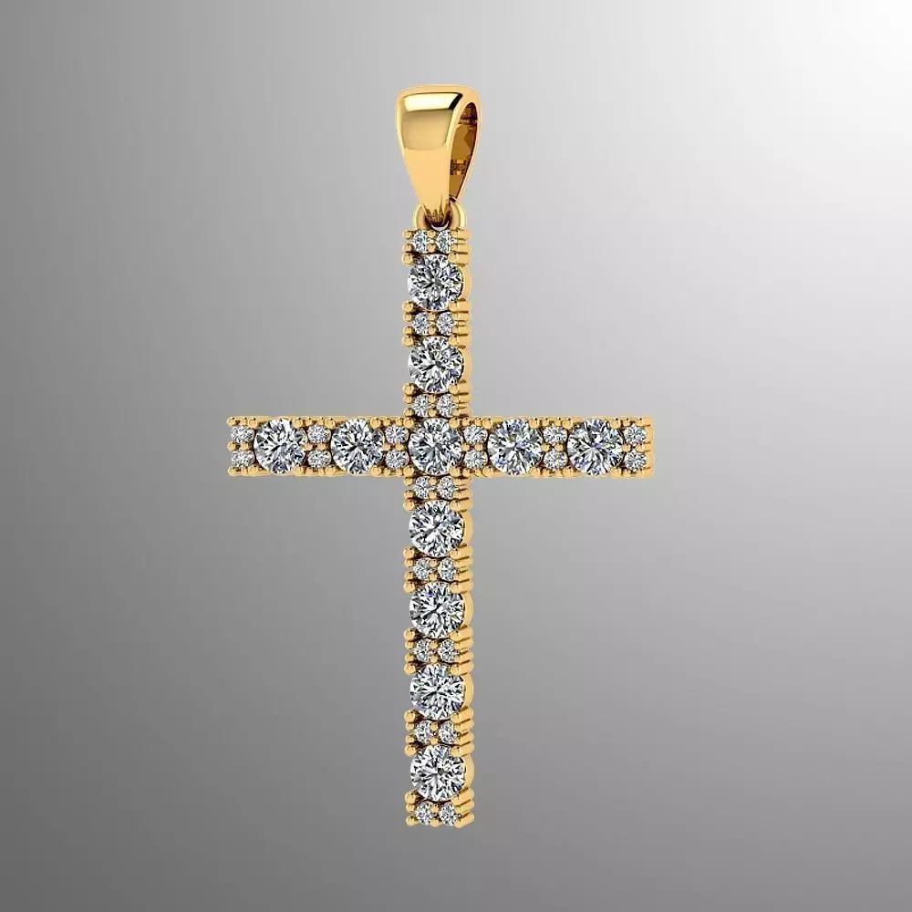 Pendant sm 3 cross 3D print model_0