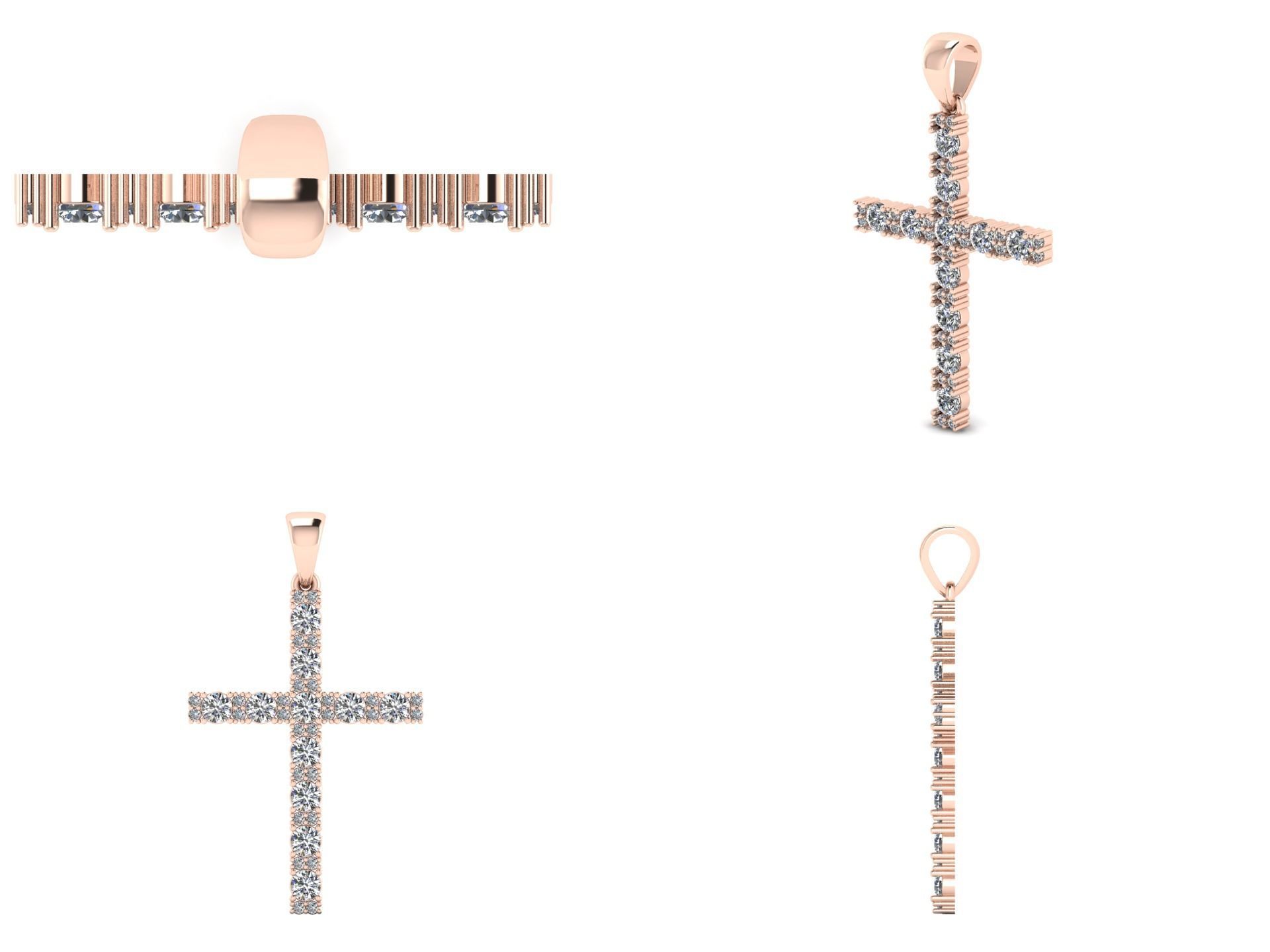 Pendant sm 3 cross 3D print model_3