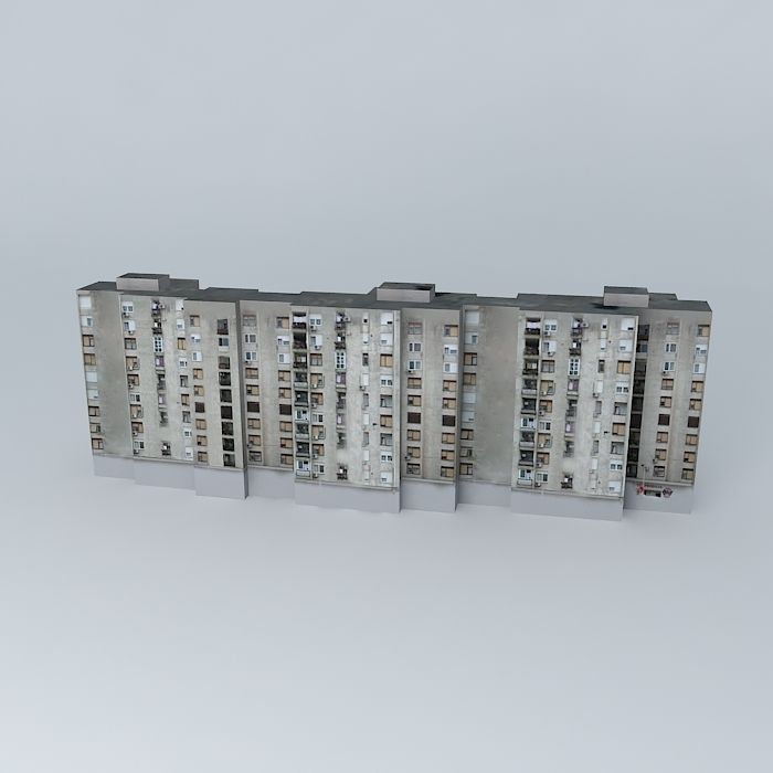 Residential Building In Mostar Free 3D model_1