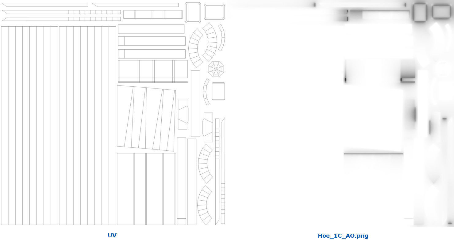Hoe 1C Low-poly 3D model_8