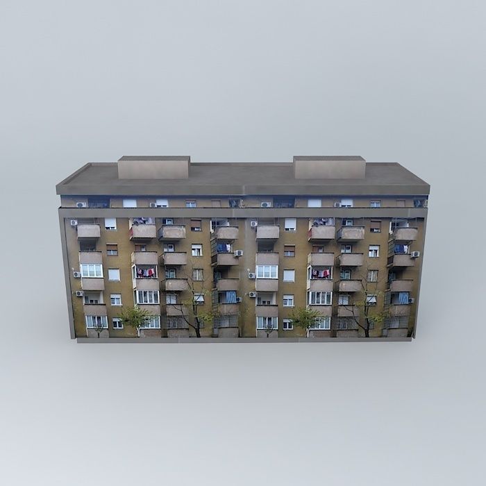 Residential Building In Mostar Free 3D model_2