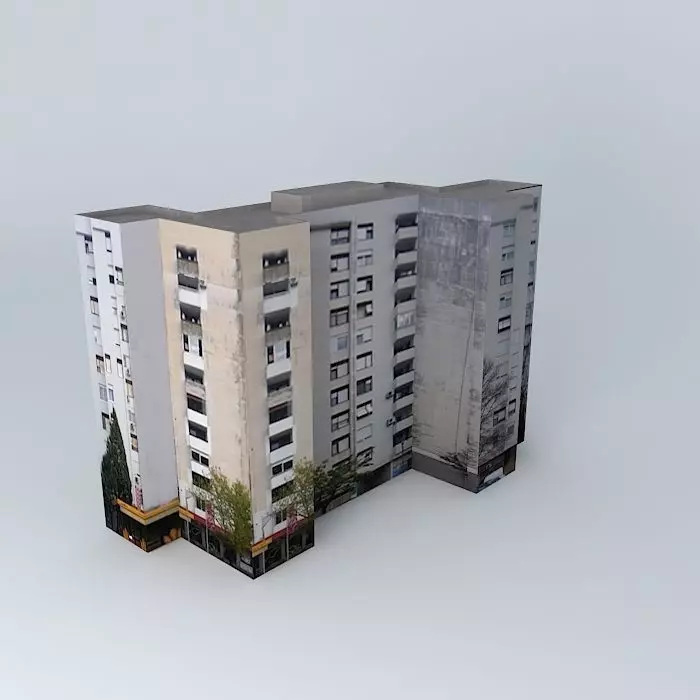 Residential Building In Mostar Free 3D model_0