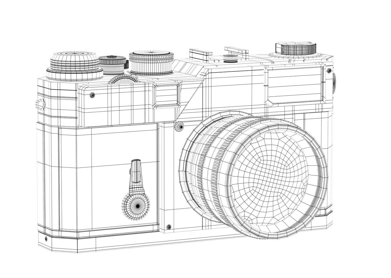 Nikon S3 Film Camera  Free 3D model_3
