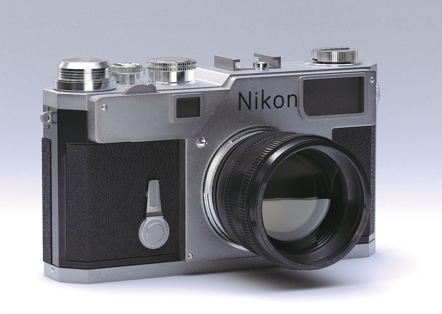Nikon S3 Film Camera  Free 3D model_1