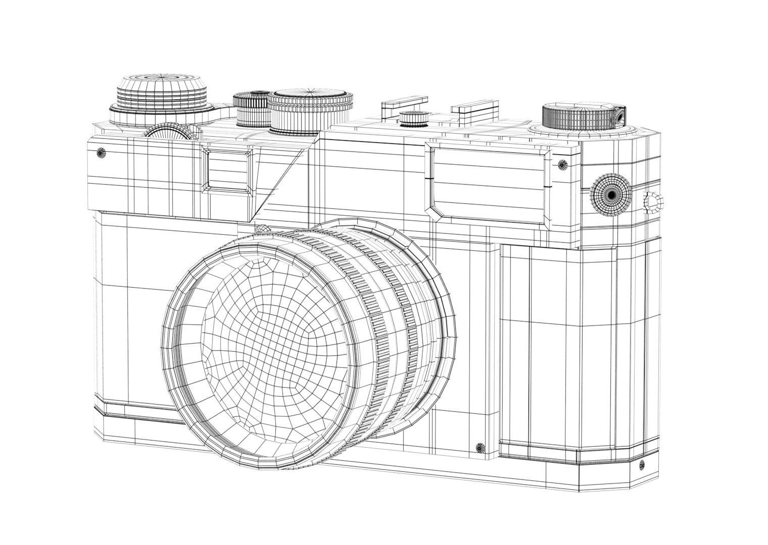 Nikon S3 Film Camera  Free 3D model_2