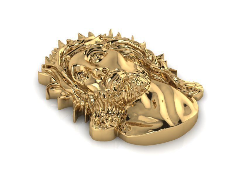 Jesus pendant 3D print model_1