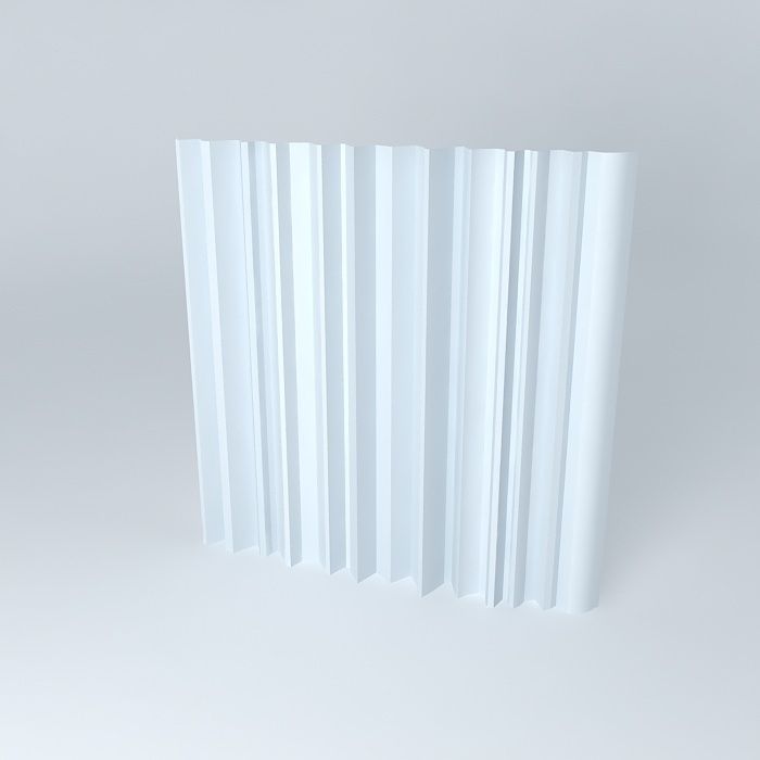 Curtain gray Free 3D model_1