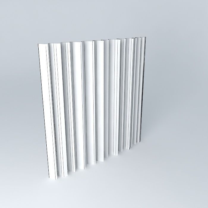 Curtain gray Free 3D model_4