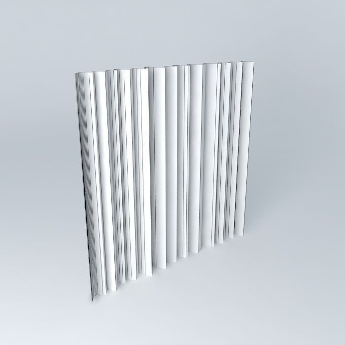 Curtain gray Free 3D model_3