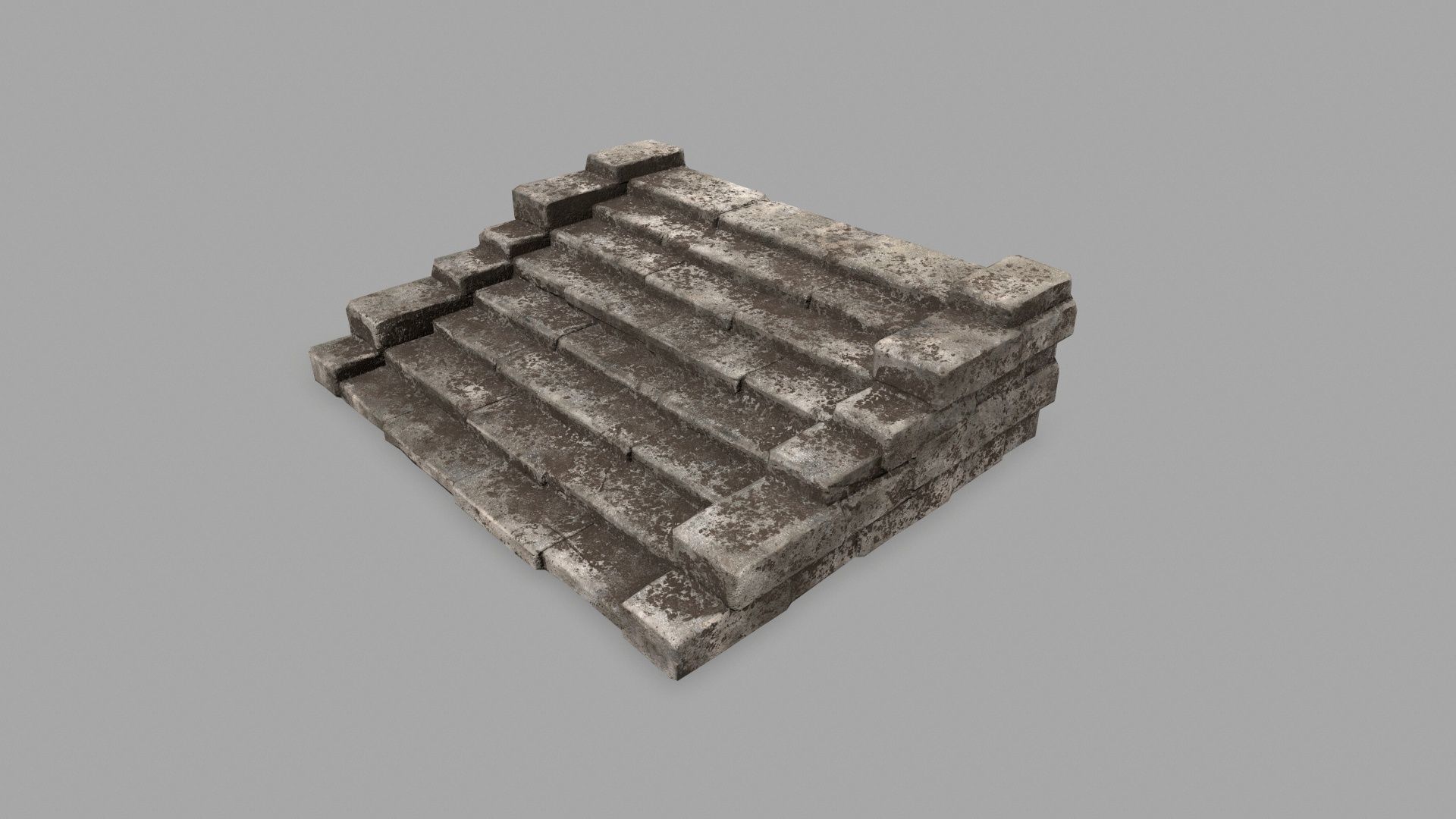 stairs 2 stone staircase Low-poly 3D model_10
