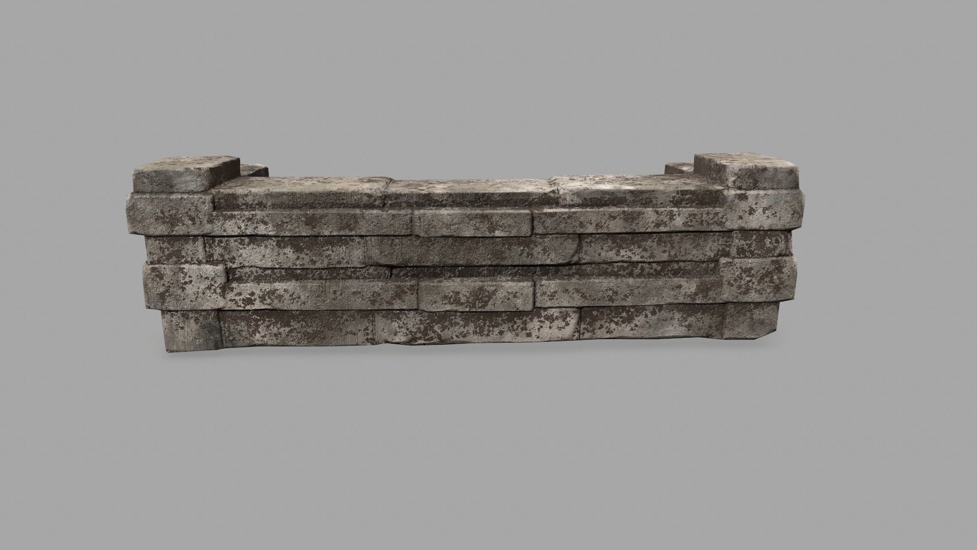 stairs 2 stone staircase Low-poly 3D model_9