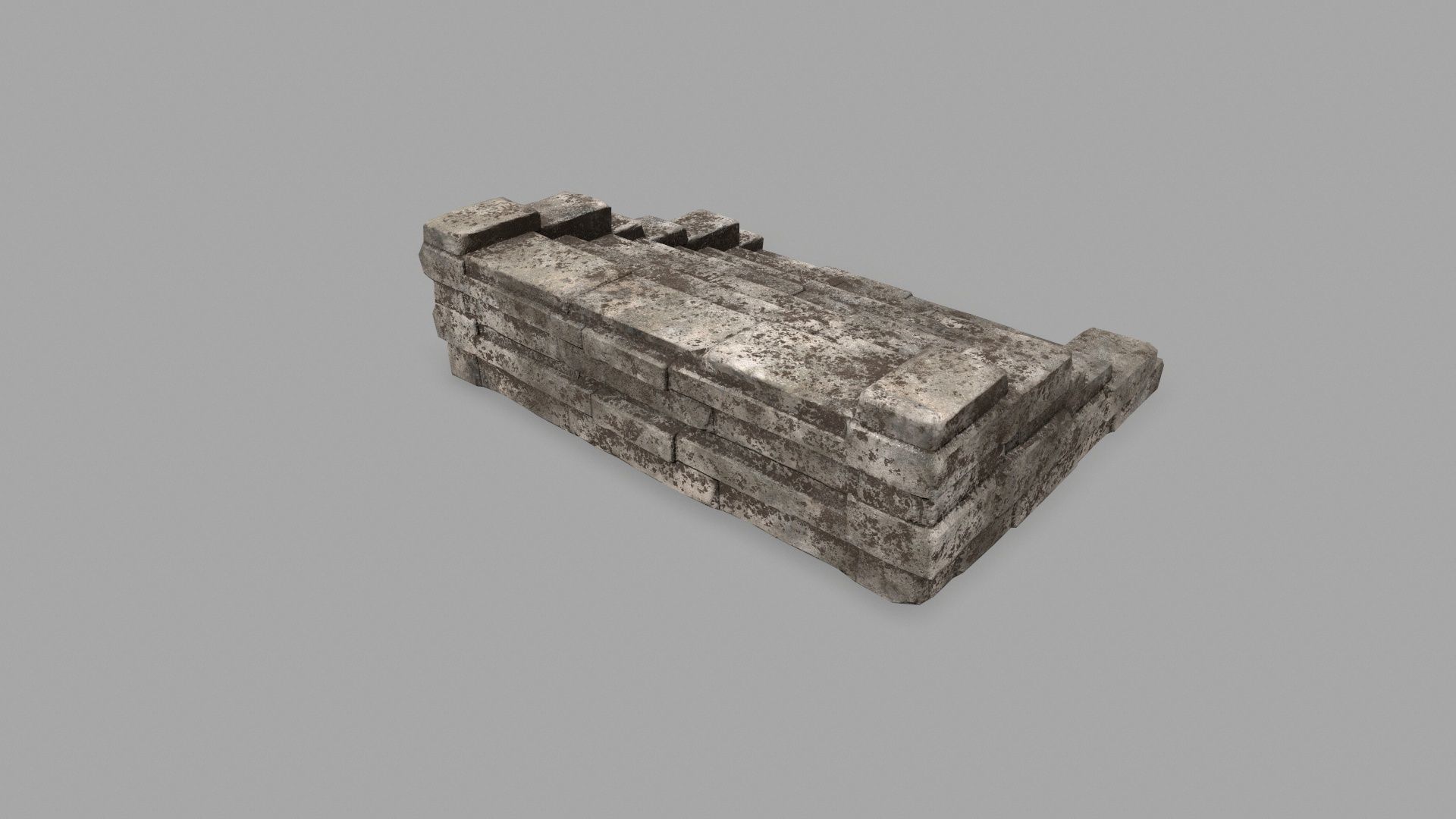 stairs 2 stone staircase Low-poly 3D model_5