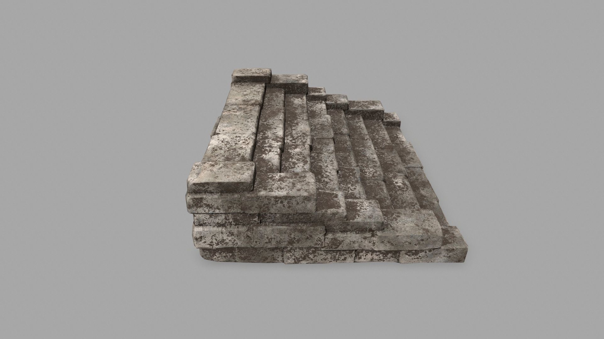 stairs 2 stone staircase Low-poly 3D model_4