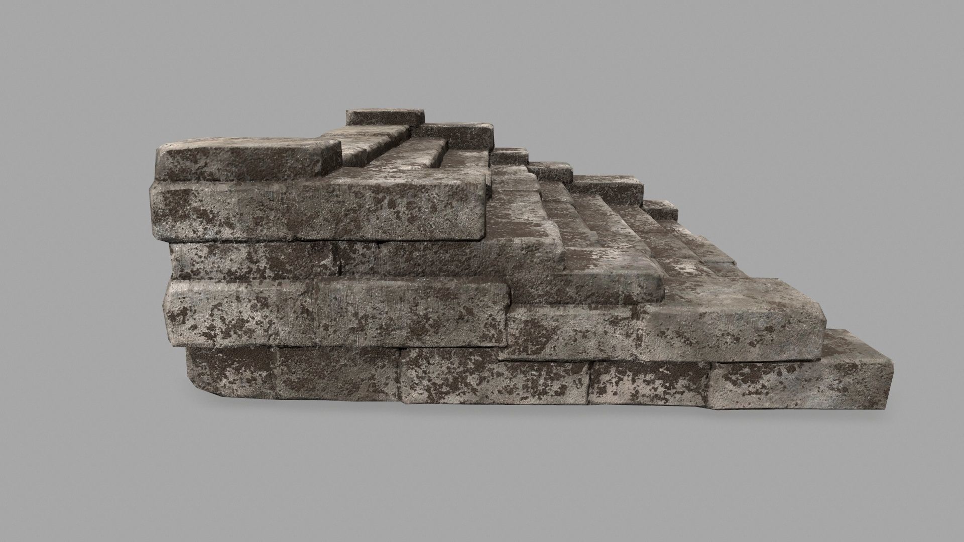 stairs 2 stone staircase Low-poly 3D model_11