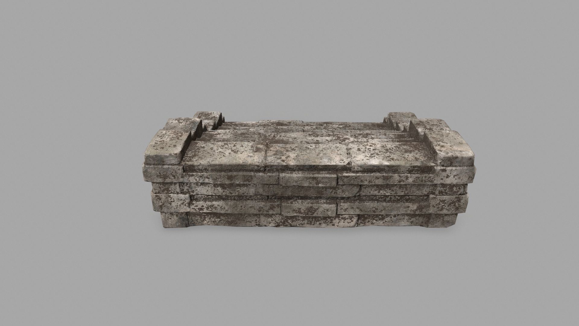 stairs 2 stone staircase Low-poly 3D model_6