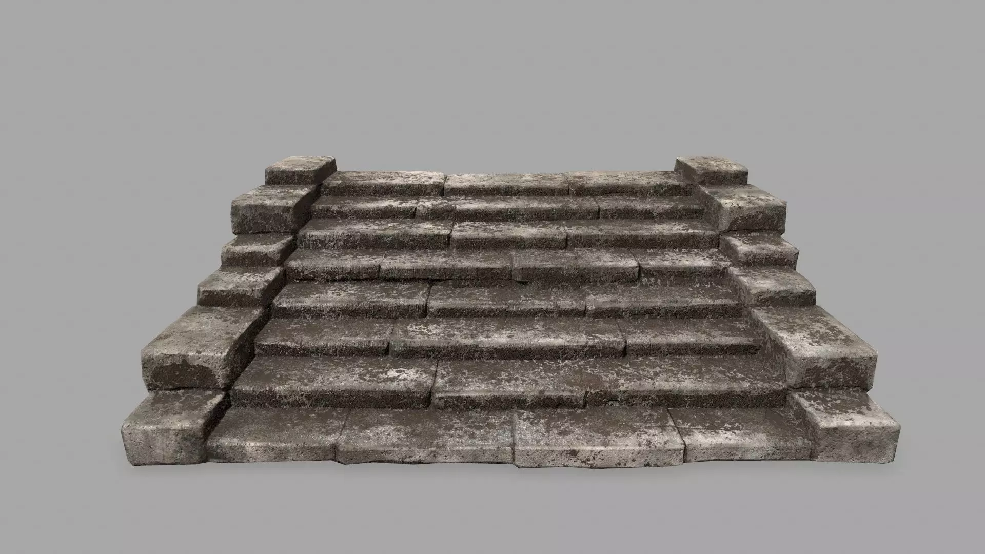 stairs 2 stone staircase Low-poly 3D model_0