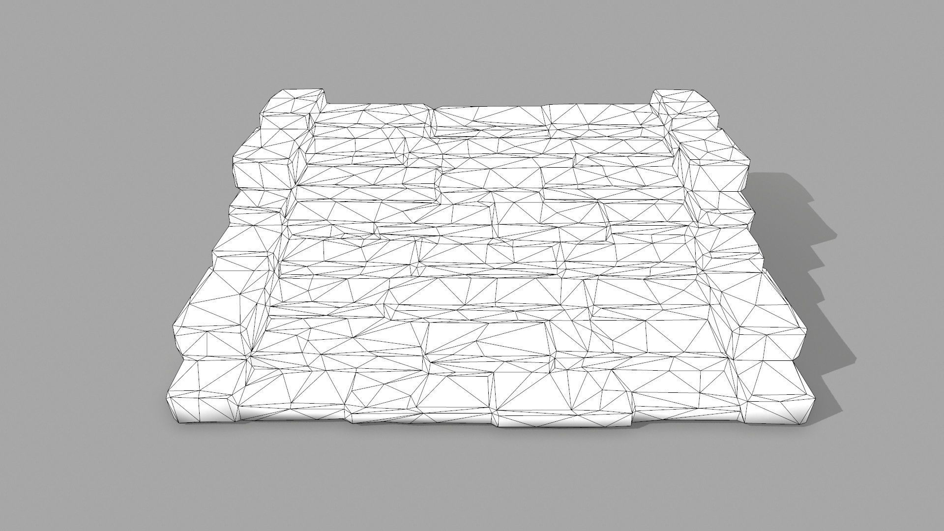 stairs 4 set of stone steps Low-poly 3D model_13