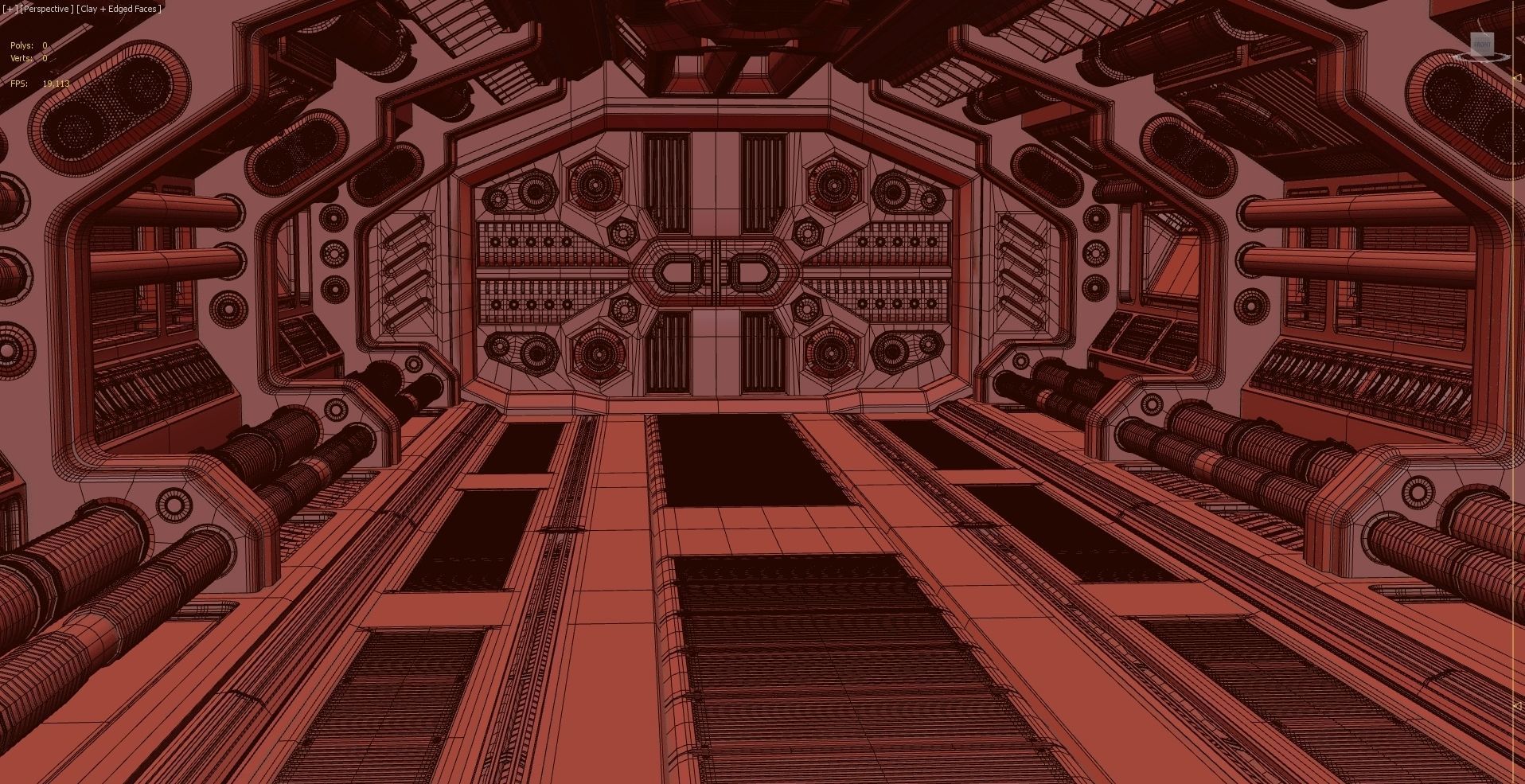 Sci Fi Modular Corridor ADVANCED EDITION 3D model_17