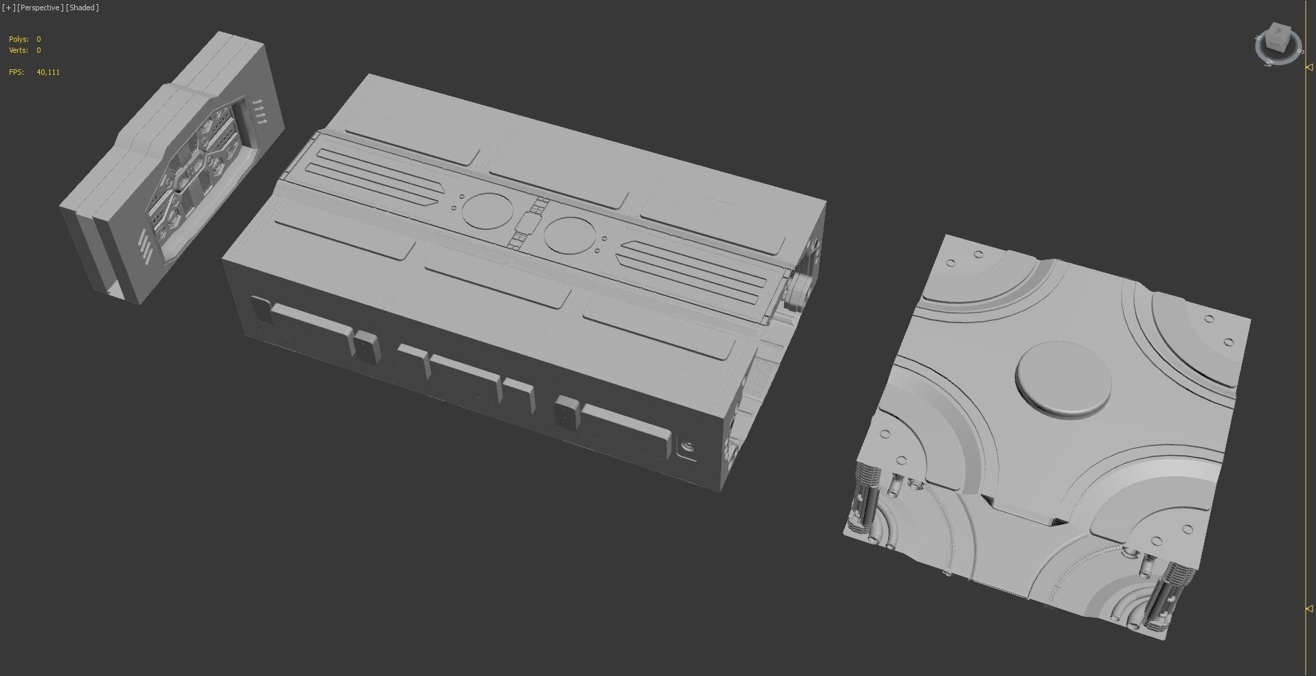 Sci Fi Modular Corridor ADVANCED EDITION 3D model_20