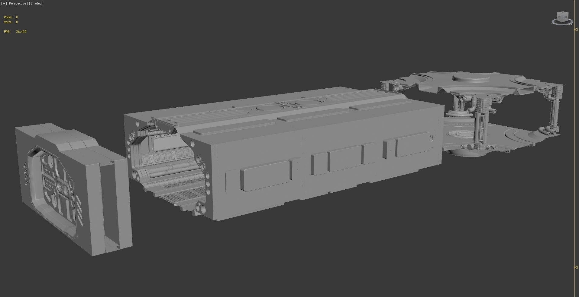 Sci Fi Modular Corridor ADVANCED EDITION 3D model_19