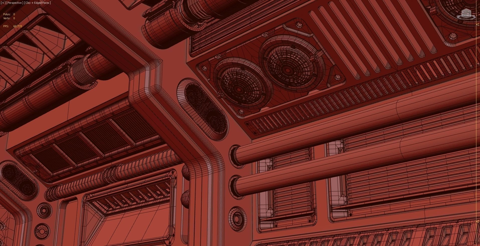 Sci Fi Modular Corridor ADVANCED EDITION 3D model_15