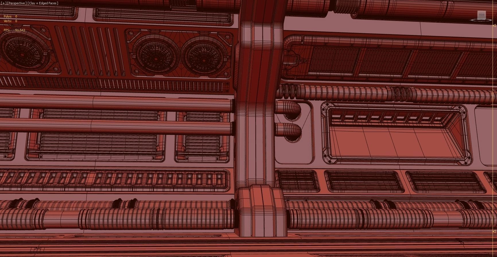 Sci Fi Modular Corridor ADVANCED EDITION 3D model_14