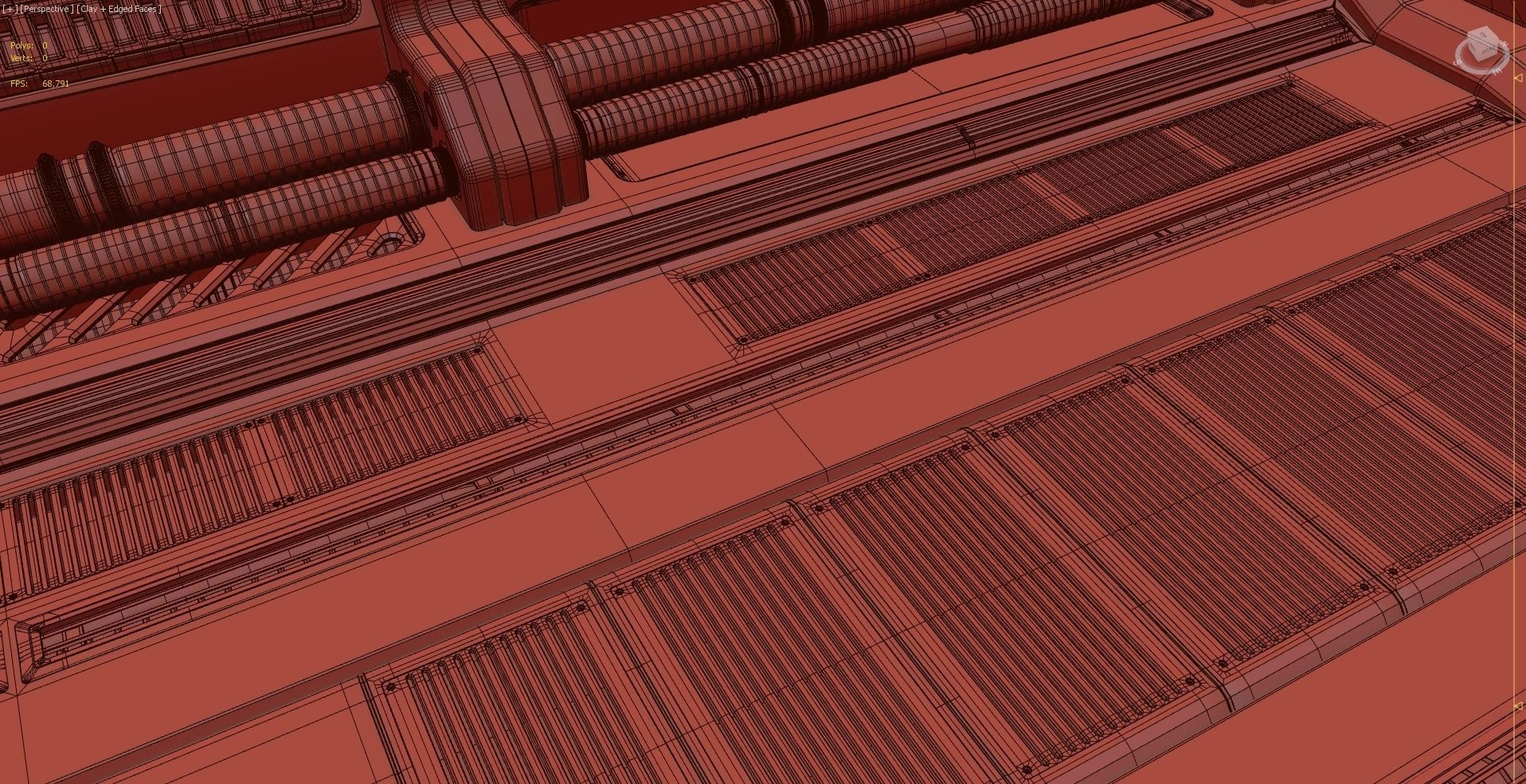 Sci Fi Modular Corridor ADVANCED EDITION 3D model_21