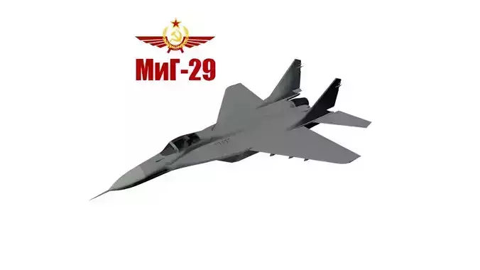 MiG-29S fighter jet Low-poly 3D model