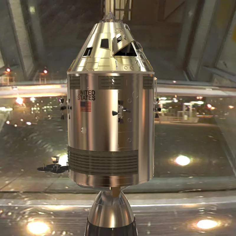 Apollo Spacecraft Studio Max 3D model_0