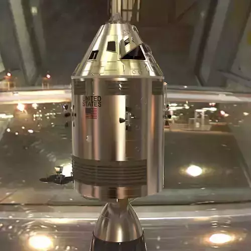 Apollo Spacecraft Studio Max 3D model