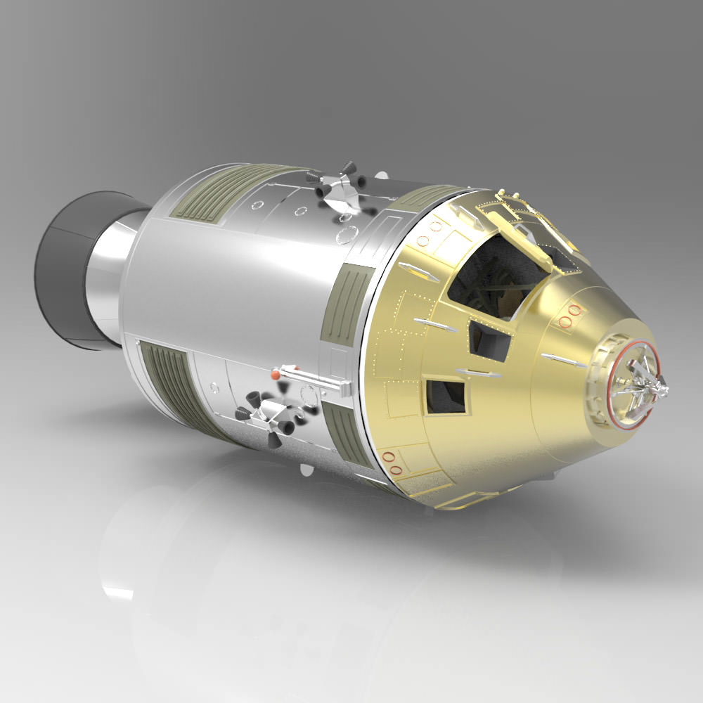 Apollo Spacecraft Studio Max 3D model_2