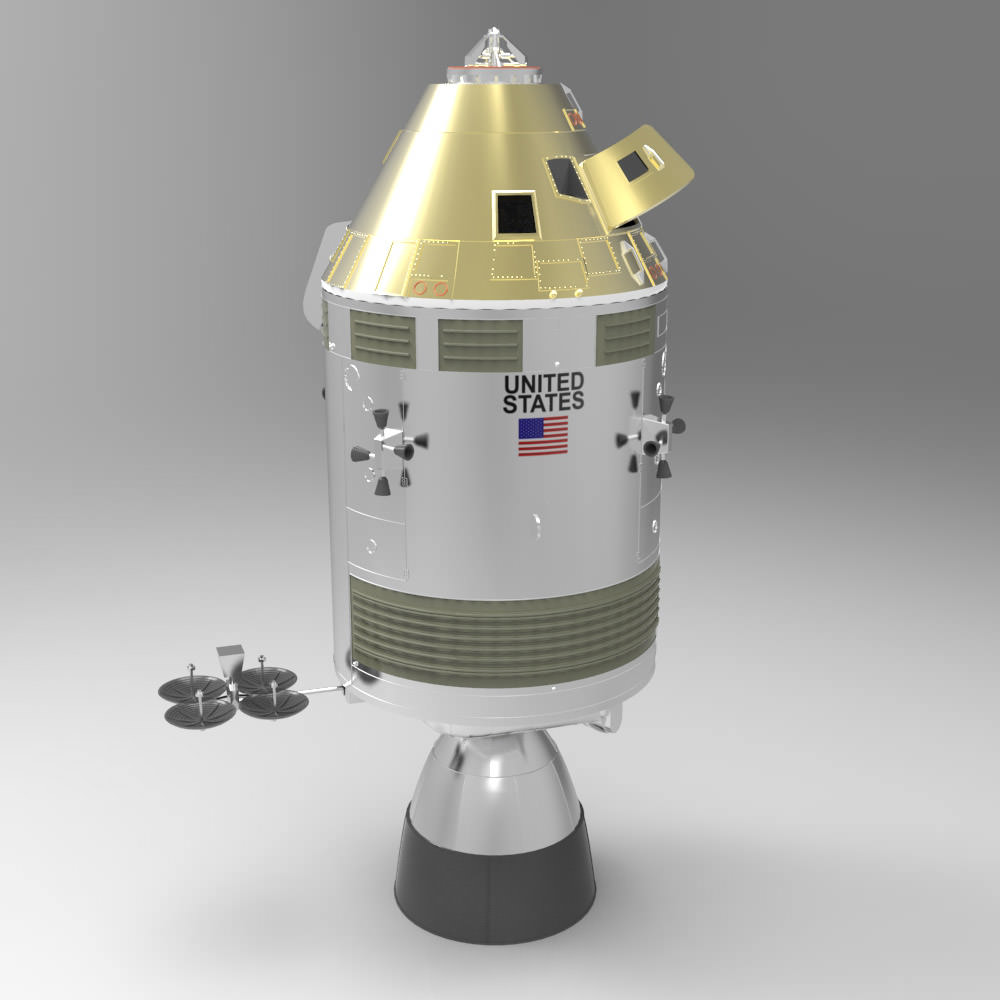 Apollo Spacecraft Studio Max 3D model_1