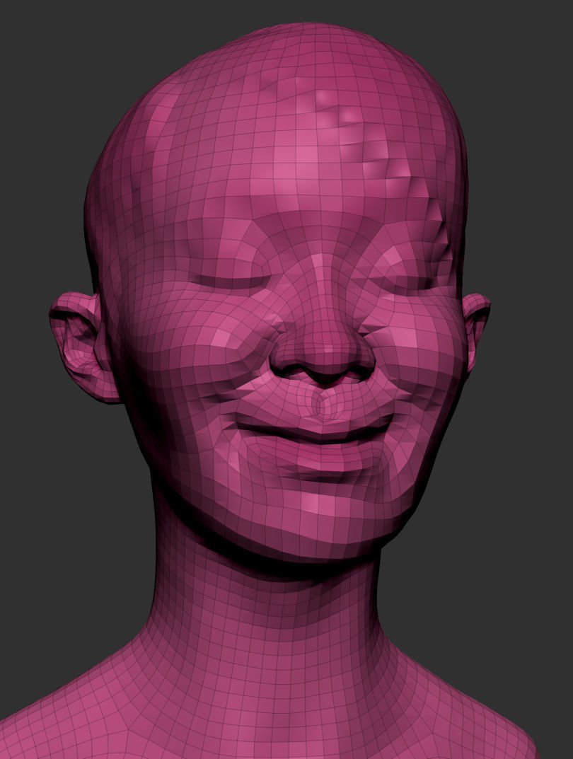 Female Heads v2 3D model_2