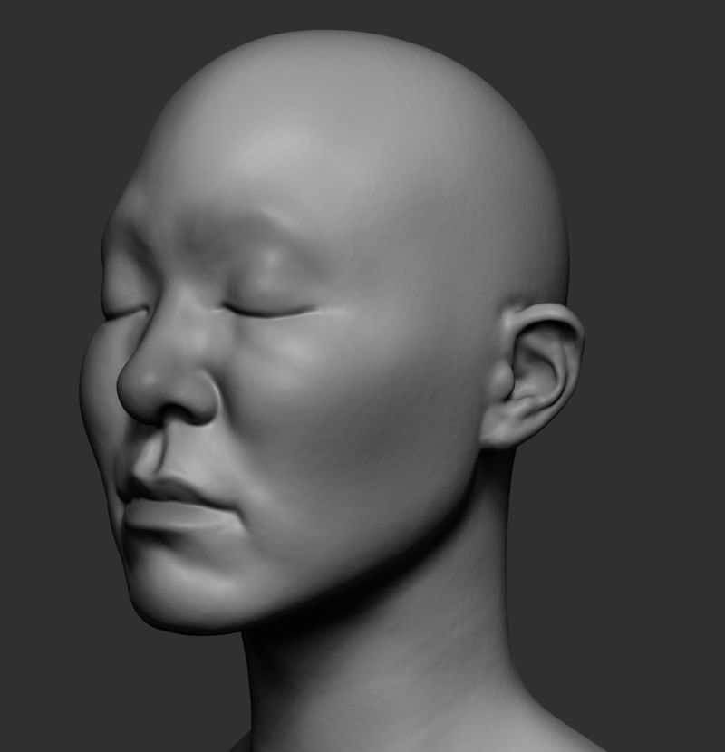 Female Heads v2 3D model_5